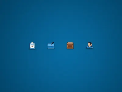 Mini Icons basket box customer man survey tapshop user