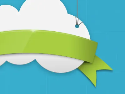 Welcome to the top... cloud icon paper pattern ribbon