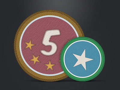 Achievement Badges badges fabric stitching