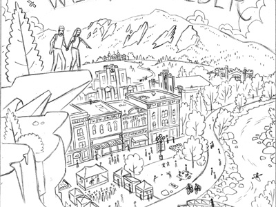 Yet Another Boulder Poster boulder colorado illustration pencil poster design sketch