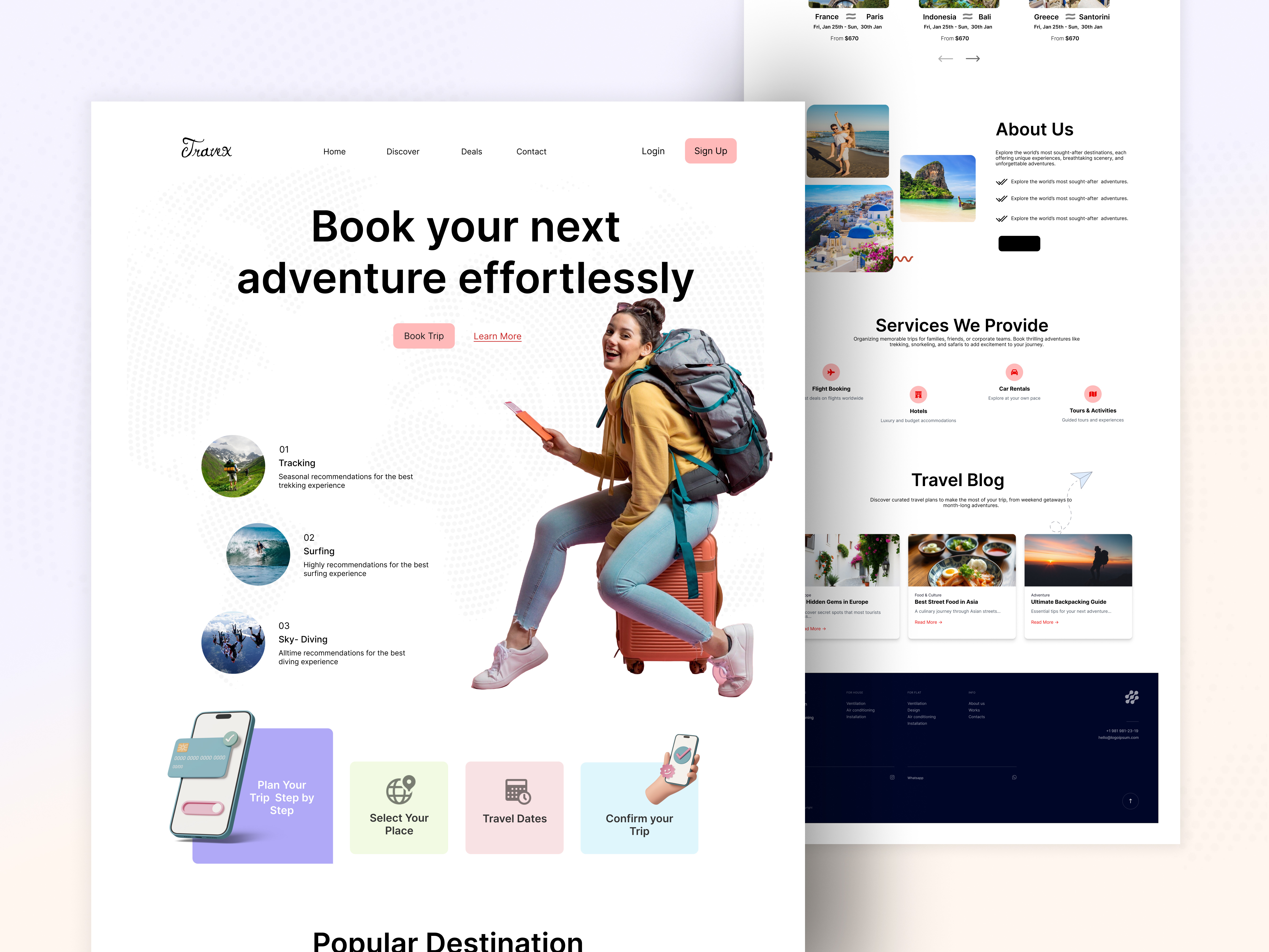 Travel Plan: Your Gateway to Wanderlust 🌍✨ development elementor pro figma travel ui uiux user interface web design wordpress