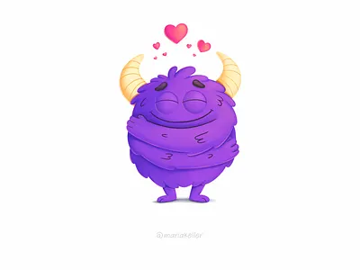 💖 Love Yourself First 💖 abbraccio amor amore cartoon character children corazon cuore cute design heart hug illustration kids love mexico monster monstruo mostro