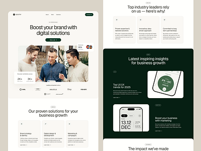 Sentry Digital Agency Landing Page agency landing page agency ui design company creative agency creative direction design digital agency landing page portfolio web web design webdesign website