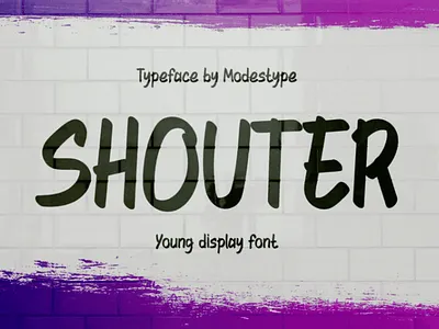 SHOUTER – Young Display Font branding display font font gaming handwriten modern movie poster typeface youtube