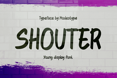 SHOUTER – Young Display Font branding display font font gaming handwriten modern movie poster typeface youtube