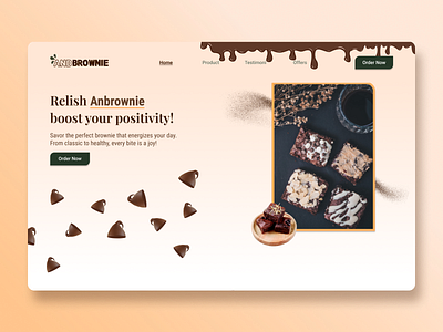 Andbrownie Landing Page healthy landingpage product sweet uidesign webdesign