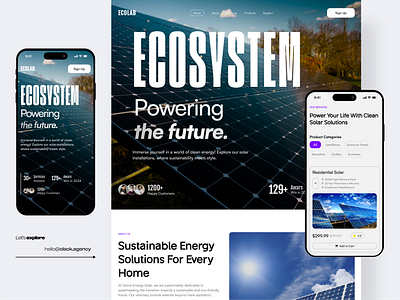 Solar Website landing Page UI Design branding design energy homepage landing page landingpage mobile app mobile responsive panel solar solar energy solar panel startup ui ui design ux web design web development website website design