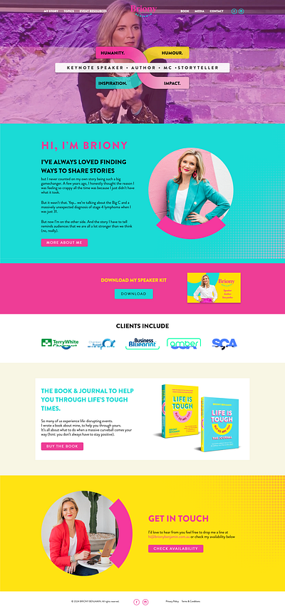 Personal Website Homepage design mockup implementation web design web development website development wordpress wordpress website