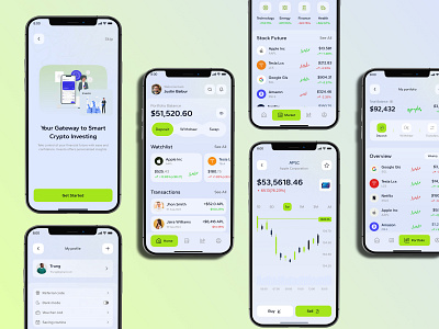 Crypto investment app app application crypto crypto invest investment investment application mobile app mobile banking app ui ui design ui ux design