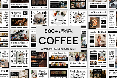 Coffee White Template 3d animation branding coffee banner coffee brochure coffee bundle coffee canva coffee design coffee icon coffee post coffee poster coffee story coffee template design graphic design illustration logo ui ux vector