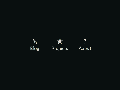 Minimalistic & touch-friendly navigation meta navigation touch friendly utf 8 icons