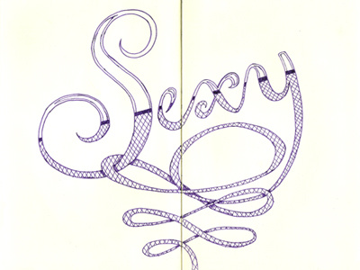 Sexy illustration lettering moleskine typography