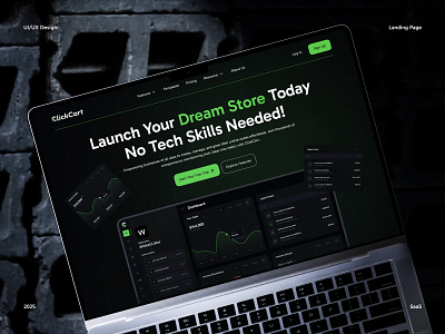 Online Retail Store Builder SaaS Landing Page UI Design e commerce figma landing page online store online store builder retail retail store saas saas landing page saas website ui ui ux uiux ux website website design website ui