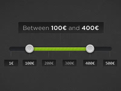 Price Scrollbar (good version) black freebie green price scrollbar ui webdesign