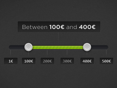 Price Scrollbar (good version) black freebie green price scrollbar ui webdesign