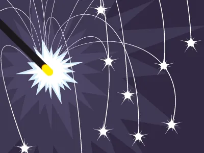 Funkenflug illustration vector