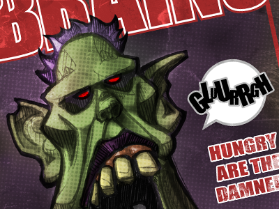 Brains art comic drawing illustration zombie
