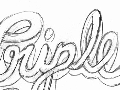 riple hand drawn lettering script type