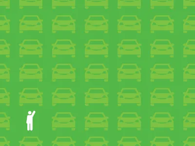 cars and a people car fun green man pattern stick