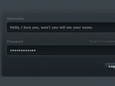 Dark Login Form (CSSified) - Download blue css dark elegant form html login