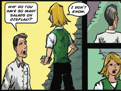 Color Schemmme comic book digital ink grocery store screen tone