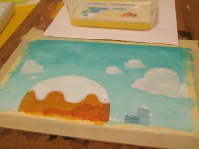 Burgerman Cel Painting (BG 1) acrylics cel painting