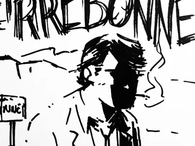 She Died In Terrebonne pinup cartoon comics marker comp