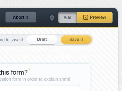 Secret blue buttons gradient preview yellow