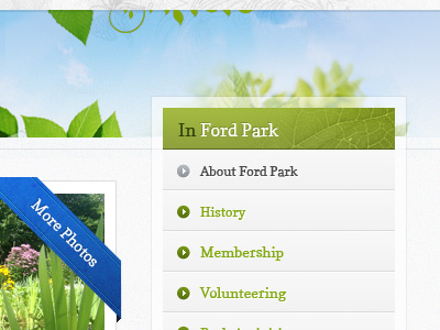 In Ford Park blue green menu nature ribbon texture