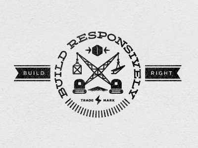 Build Responsively Branding badge crane crest texture