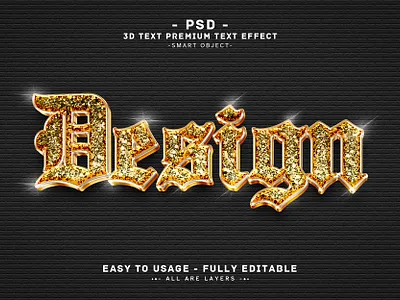 Design Golden'' Editable PSD Text Effect Style action design design golden 3d text diamond text editable editable gold text effect effect gold golden text headline text lux luxury photoshop effect psd style typo