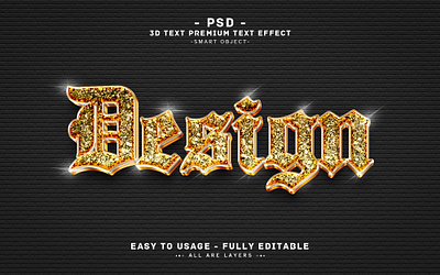 Design Golden'' Editable PSD Text Effect Style action design design golden 3d text diamond text editable editable gold text effect effect gold golden text headline text lux luxury photoshop effect psd style typo