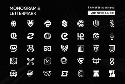 Monogram & Lettermark Logofolio brand branding business collection design for sale freelancer identity letter lettermark logo logofolio logomark mark marketing monogram portfolio service startup symbol