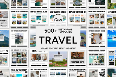 Travel White Template 3d animation branding design graphic design illustration logo travel banner travel brochure travel canva travel design travel feed travel icon travel post travel poster travel story travel template ui ux vector