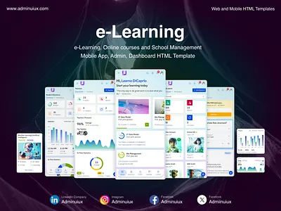 Your E-learning Projects with Learning Mobile UIUX admin adminuiux app bootstrap 5 bootstrap admin templates bootstrap html templates bootstrap themes html 5 learning html templates mobile html template