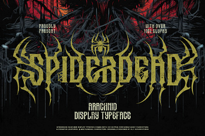 Spider Dead Typeface design font fonts letteing typeface