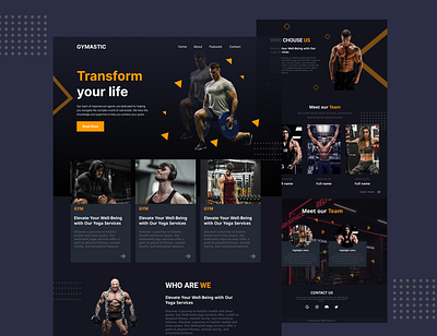 GYMASTIC Landingpages 3d animation design homepage landingpages ui ux website