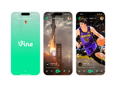 Bring back Vine? app design concept concept app design grafician green product design tiktok ui design uxui vine