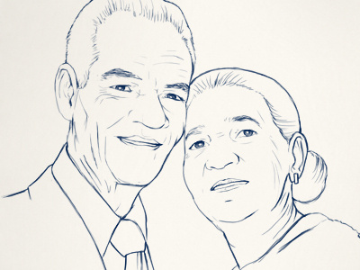 Leon and Maria portrait sketch