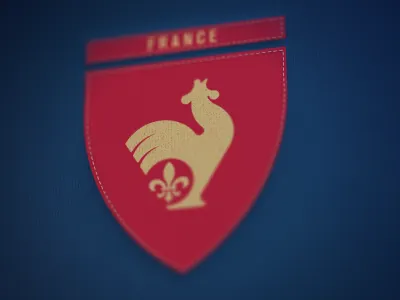 France brand embroidery france identity logo national team