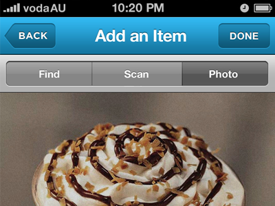 Yum! app iphone ui