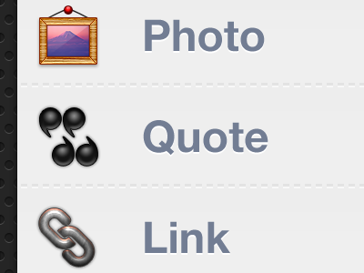 Tumblr New Post interface ios iphone practice redesign tumblr ui