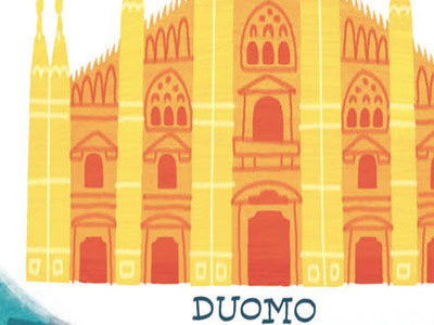 Mappa duomo illustration milano