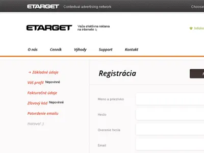 Another Etarget Dribbble etarget form sign simple up webdesign