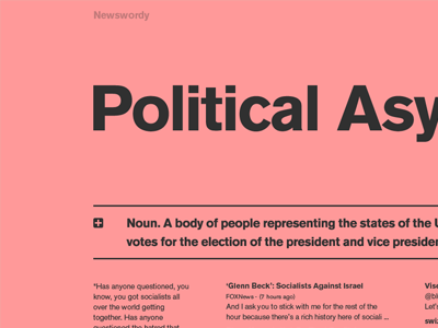 Newswordy typography web