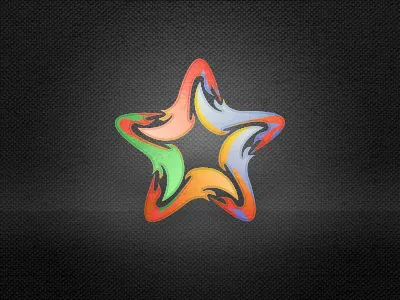 Fire Star Color branding color fire logo star