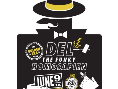 Del The Funkyhomosapien gig poster illustration