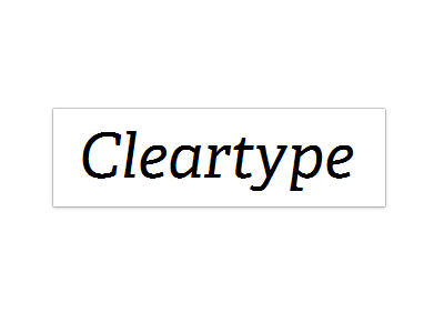 On The Irony cleartype