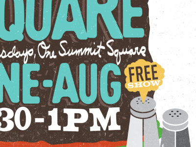 Lunch On The Square illustration poster