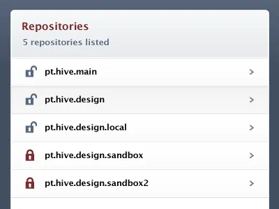 SVN Web Viewer - Repositories git gradient list lock repositories selected svn versions